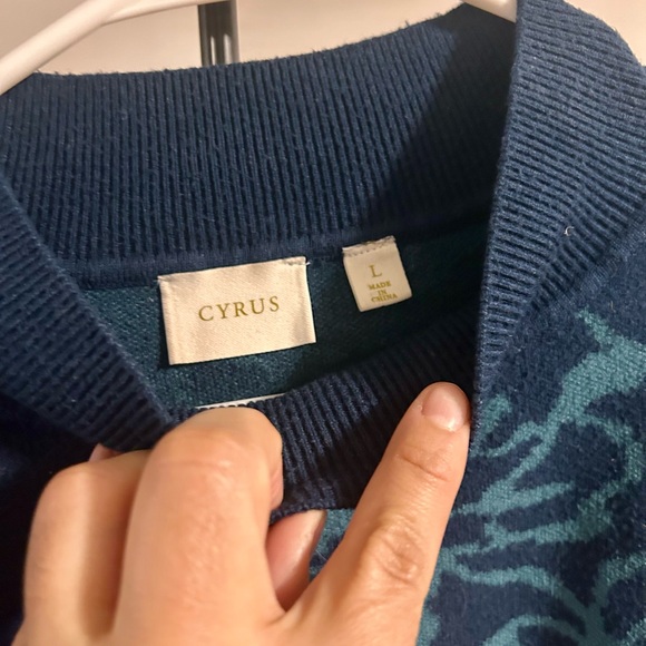 Cyrus Teal Knit Sweater - Picture 3 of 3
